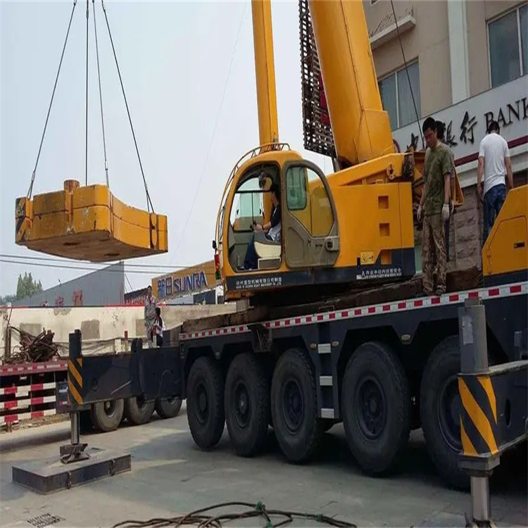 当涂县当地吊车出租|机器吊装|75吨|工厂搬迁服务